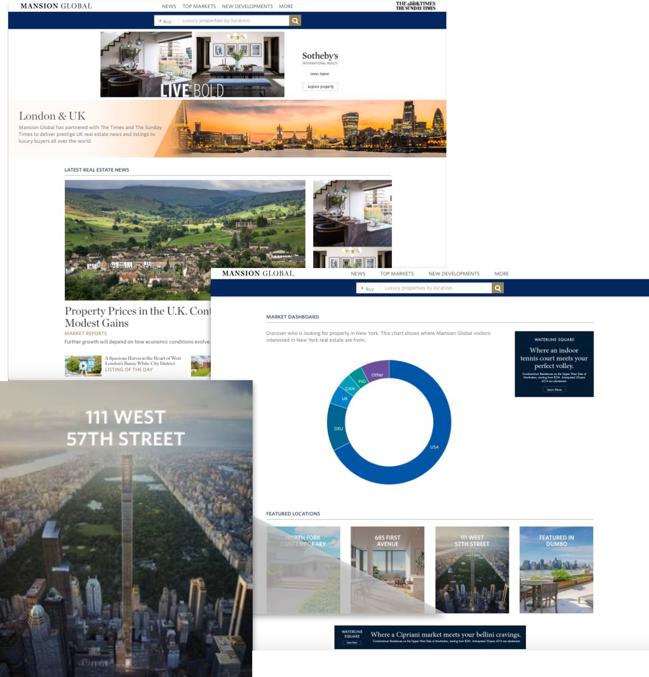 WSJ & Mansion Global Online Sky Advertising